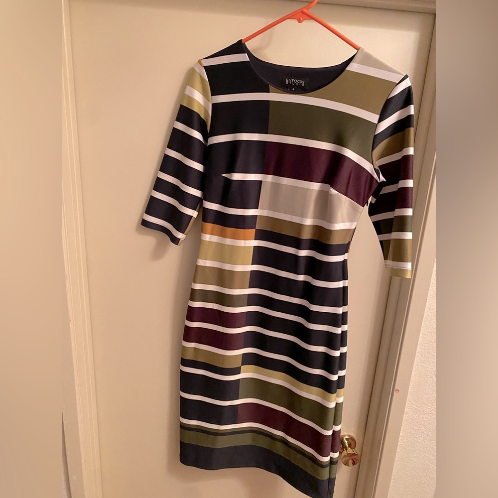 Colorblock Midi Dress